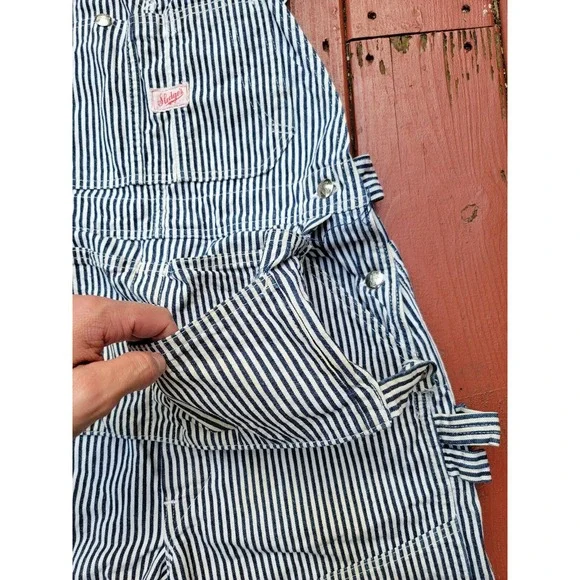 Vintage Sledge’s Hickory Striped Overalls Workwear 1950s Sanforized 60s Railroad